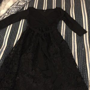 Olian black lace maternity dress XS